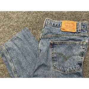 VTG Levi 550 Jeans Men 40x32 Blue Relaxed Tapered Medium Wash Denim Made in 1998